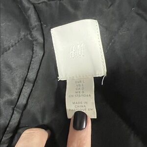 H&M Black Quilted Outerwear